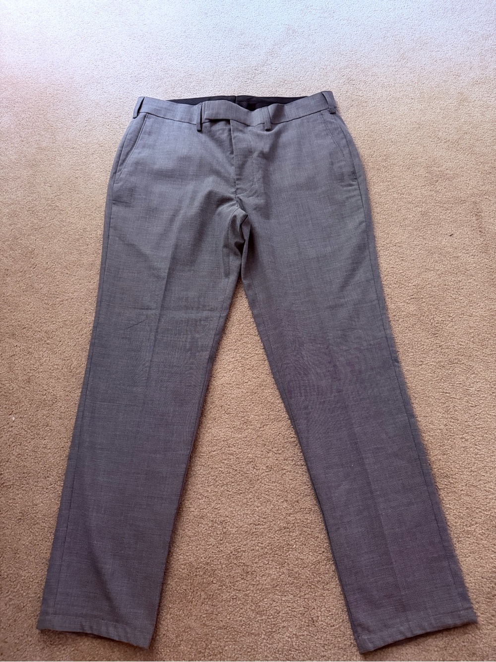 Men's Gray Dress Pants - Classic Straight Fit